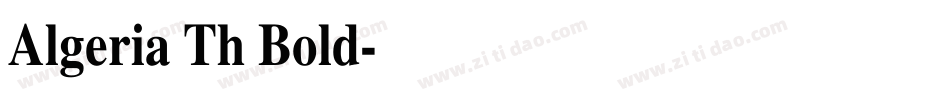 Algeria Th Bold字体转换